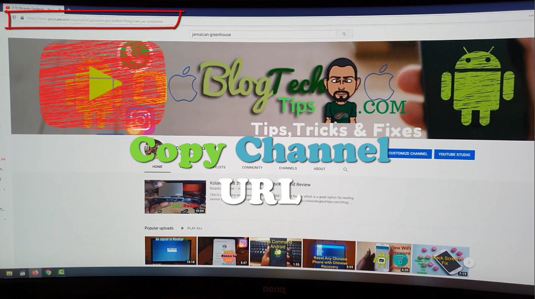 How To Copy Youtube Channel Link On Pc Blogtechtips