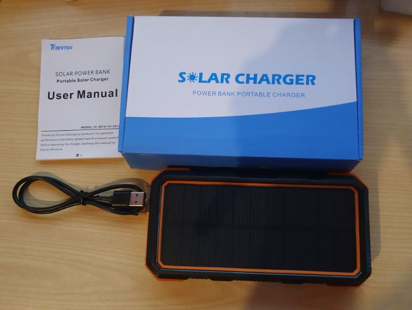 Tranmix Solar Power Bank with  Wireless Charger 