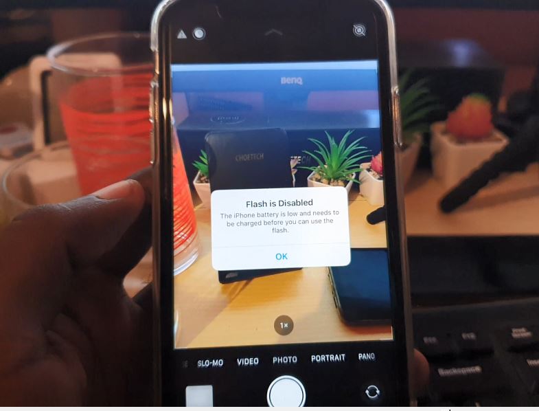 iPhone Flash is Disabled