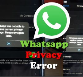 Whatsapp was not able to retrieve current privacy settings
