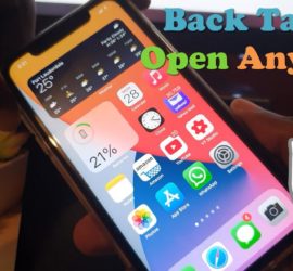 How to use back Tap to Open An App