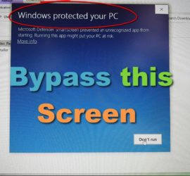 Windows Protected Your PC Bypass