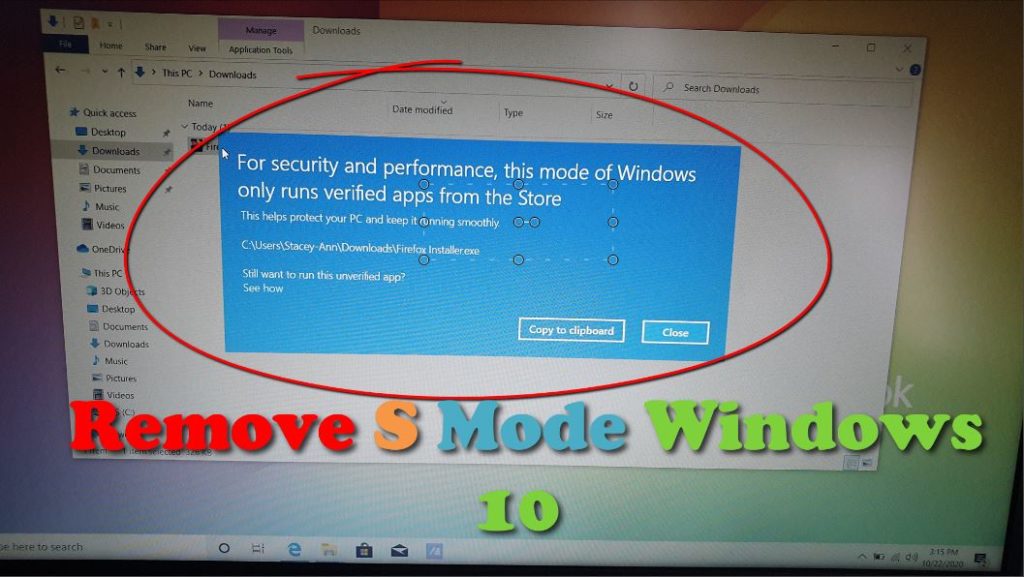 how to remove s mode in windows 10 hp laptop