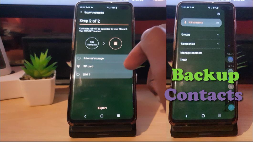 How to Backup Contacts Samsung S10