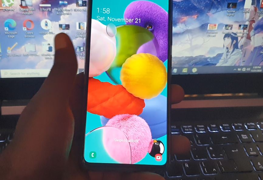 Samsung Galaxy A51 restore cool Bubble LockScreen Animation