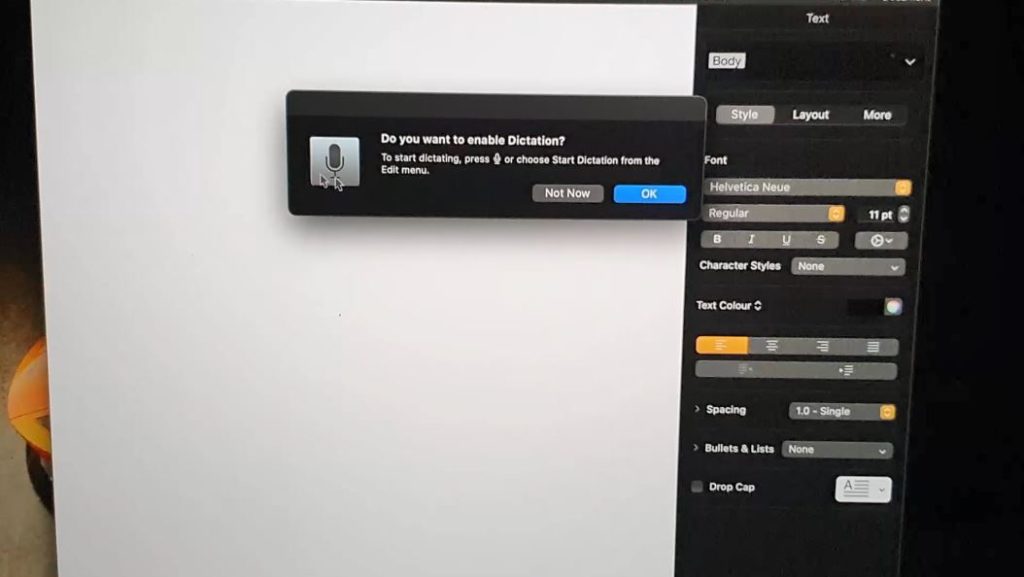 Use Voice Dictation on Macbook to Type