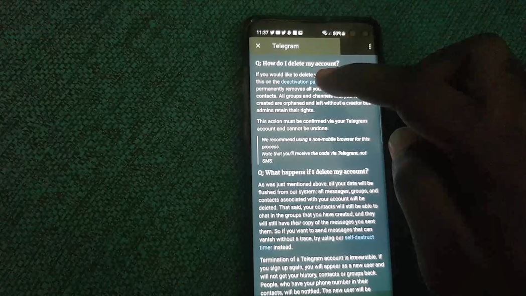 How to Delete your Telegram Account Permanently