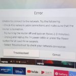 Samsung smart TV unable to connect to network
