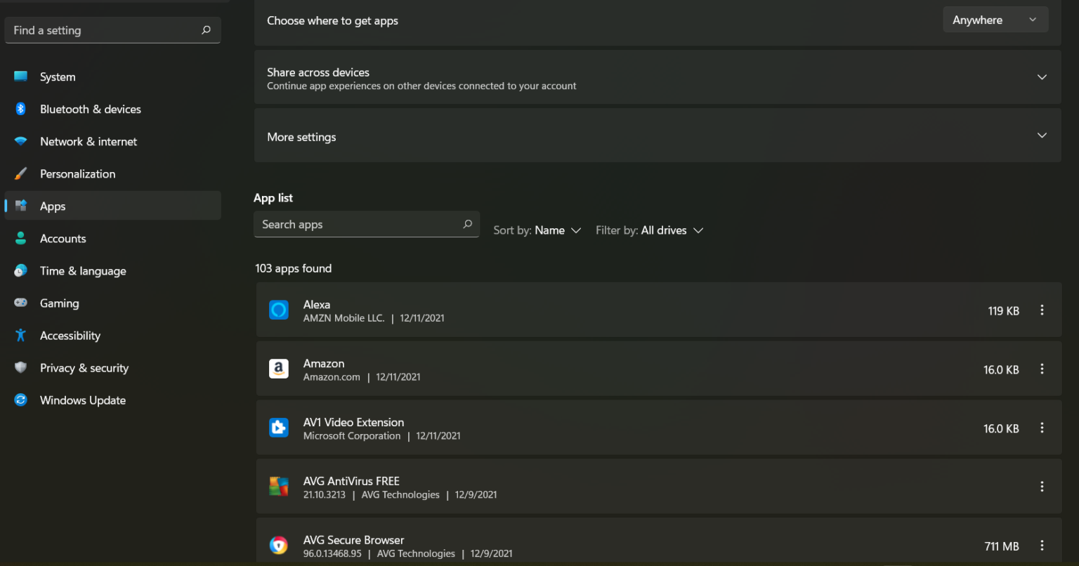 how do i completely delete an app from windows 11