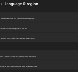 Change Language and Region Windows 11