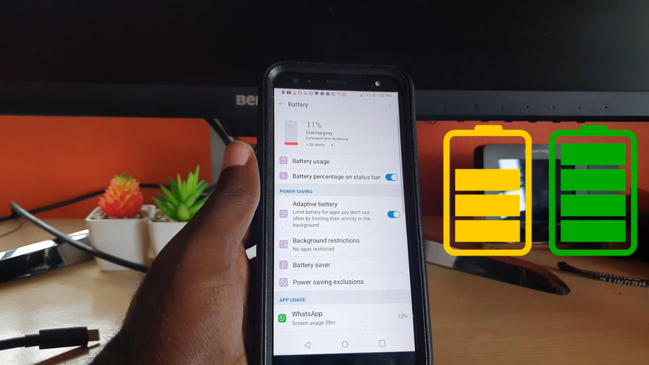 How to Add Battery Percentage to the LG K40