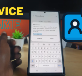 Change Device Name S22 Ultra
