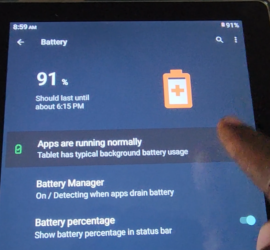 Coopers CP10 Tablet Add Battery Percentage